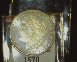 1901 O U.S. Morgan Silver Dollar, Brilliant Uncirculated. Reverse has a Deep Cameo, obverse is Semi-