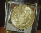 1921 D U.S. Morgan Silver Dollar, Brilliant Uncirculated.
