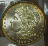 1900 O U.S. Morgan Silver Dollar, Brilliant Uncirculated with just a hint of gorgeous toning.