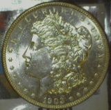 1903 P U.S. Morgan Silver Dollar, Brilliant Uncirculated with an attractive streak of reverse toning