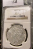 1884 O U.S. Morgan Silver Dollar NGC slabbed 