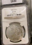 1884 O U.S. Morgan Silver Dollar NGC slabbed 