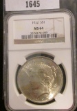 1922 P U.S. Peace Silver Dollar NGC slabbed 