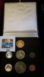 1867-1967 Royal Canadian Mint Confederation Gold & Silver seven-piece set in original red box. (for