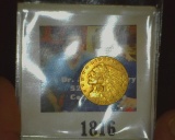 1909 P Gold Indian Head Quarter Eagle $2.50 Gold Coin, EF.