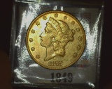 1877 P U.S. Gold Double Eagle Twenty Dollar Liberty, VF+. Mintage of only 397,650.