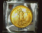 1907, Arabic Numerals U.S. Gold Double Eagle Twenty Dollar St. Gaudens, Gem Brilliant Uncirculated.