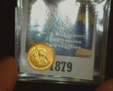 1945 Mexico Gold Two and a Half Peso, Brilliant Uncirculated.
