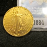 1914 S U.S. Gold Double Eagle Twenty Dollar St. Gaudens, Brilliant Uncirculated.