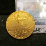 1910 S U.S. Gold Double Eagle Twenty Dollar St. Gaudens, Almost Uncirculated.