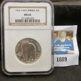 1936 S Bay Bridge Commemorative Half Dollar, NGC slabbed 