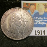 1900 Lafayette Silver Commemorative Dollar, dull gray and lavendar toning. Mt. 36,026.