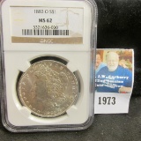 1883 O Morgan Silver Dollar NGC slabbed 