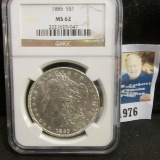 1885 P Morgan Silver Dollar NGC slabbed 