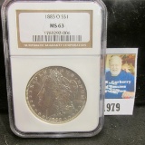1883 O Morgan Silver Dollar NGC slabbed 