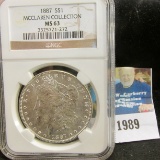 1887 P Morgan Silver Dollar NGC slabbed 