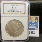 1898 O Morgan Silver Dollar NGC slabbed 