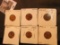 1944 P, (2) D, (2) 45 D, & 46 D Lincoln Cents, Brown to mostly Red Lincoln Cents, Brilliant Uncircul