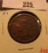 1855 Large Cent, Upright Fives, VF.