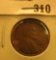 1909 P VDB Lincoln Cent, Extra Fine+.