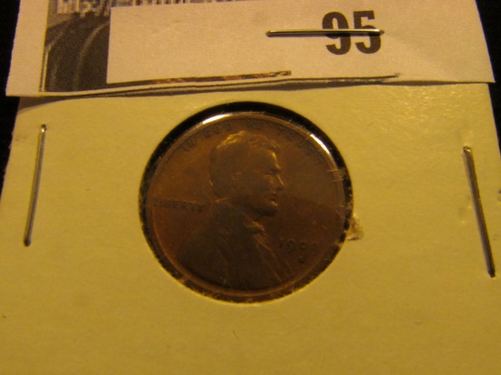 1909 S Lincoln Cent, Rare, Scarce Date. VG.