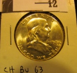 1958 P Franklin Half Dollar, CH BU 63.