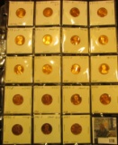 (19) Uncirculated or Proof Lincoln Cents in a 2