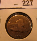 1857 U.S. Flying Eagle Cent.