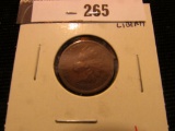 1865 U.S. Indian Head Cent, Fine, full Liberty.