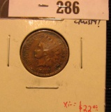 1888 U.S. Indian Head Cent, EF, 4 full diamonds, crusty and original!