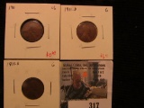 1911 P VG, 11 D Good, & 11 S Good (semi-key date) Lincoln Cents..