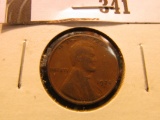 1924 D Lincoln Cent, KEY DATE, Fine with rotated reverse.