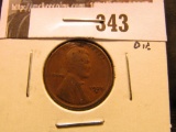 1925 D Lincoln Cent, VF, slight rotation reverse die.