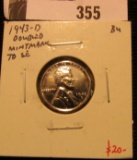 1943 D Lincoln Cent, BU, mintmark is doubled to SE.
