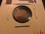 1852 U.S. Three Cent Silver. Good, bent.