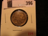 1913 D Type-1 Buffalo nickel, VF.