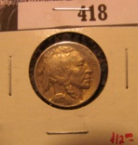 1927 Buffalo nickel, EF.