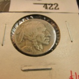 1928 S Buffalo nickel, VF.