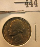 1943 D Silver World War II Jefferson Nickel, Brilliant Uncirculated.