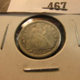 1853 with Arrows U.S. Seated Liberty Dime, VF.