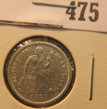 1883 P U.S. Seated Liberty Dime, EF.