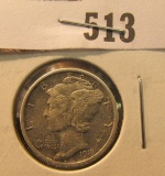 1918 S Mercury Dime , EF.