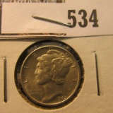 1945 D Mercury Dime , BU