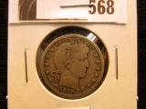 1915 P Barber Quarter, Very Good.