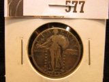 1929 P Standing Liberty quarter, VG.