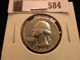 1942 D Washington Quarter, Almost Uncirculated.