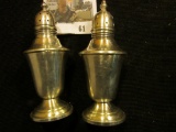 Pair of Sterling Silver Salt and Pepper Shakers, stamped on bottom 