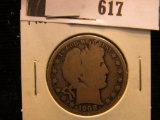 1908 O Barber Half Dollar, Good.