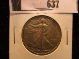 1936 P Walking Liberty Half Dollar, AU.