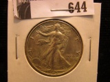 1945 P Walking Liberty Half Dollar, AU.